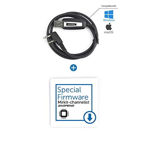 Baofeng Programming Cable for Two Way ham Portable radios: UV-5R, 5RA, 5R Plus, 5RE, UV-82, bf F8HP, UV3R Plus, BF-888S, 5R EX, 5RX3, GA-2S, BF-F8+, H777 UV82HP