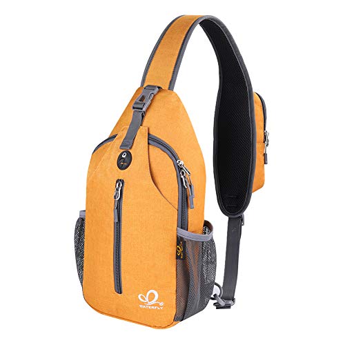 WATERFLY Crossbody Sling Backpack Sling Bag Travel Hiking Chest Bag