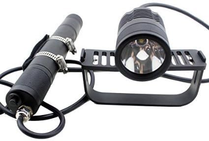 Merlin Light Dive Torch Underwater Head Flashlight with Waterproof 492ft 1000lm Led Cree Xml2 U2 Magnetic Button Switch Professional Underwater Lamp Scuba Diving Canister Light (Torch Only)