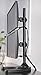 EZM Vertical Dual LCD Monitor Mount Stand Freestanding with Grommet Mount Option up to 27