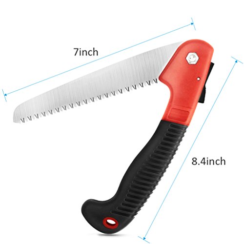 Pruning Saw w/Rugged 7quot SK5 Blades, Folding Hand Saw for Tree