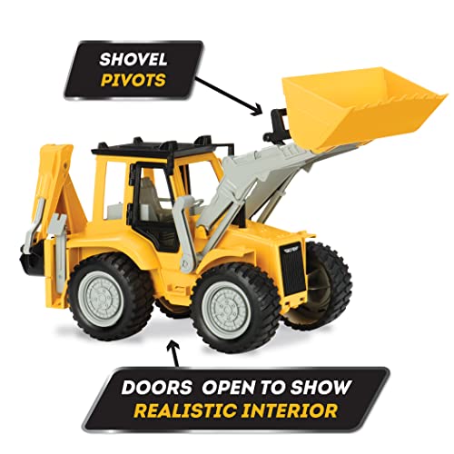 Driven by Battat – Toy Backhoe Loader for Kids – Toy Digger Truck