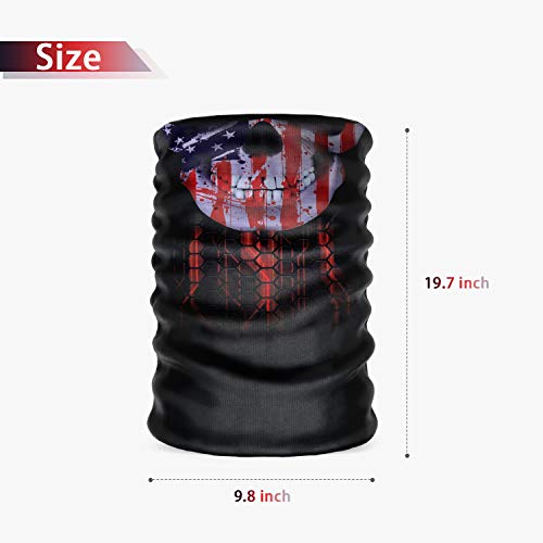 n a Seamless Face Cover Bandana Neck Gaiter Scarf Face Protection Magic Scarf Headwear for Outdoors, Festivals, Sports (Skull)