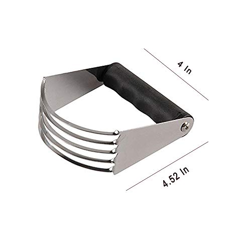 Baking Tools Equipment Dough Blender Pastry Scraper Set,Stainless Steel Dough Cutter with Blades,Multipurpose Spatula,Pizza Dough Cutter - Chopper for Butter/Cheese/Nut