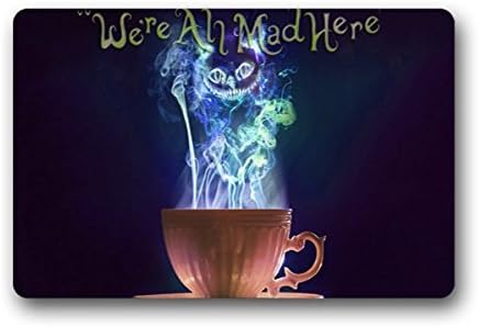 SNOWY We're All Mad Here Design Horse Welcome Doormat Size 18"(L) x30"(W)