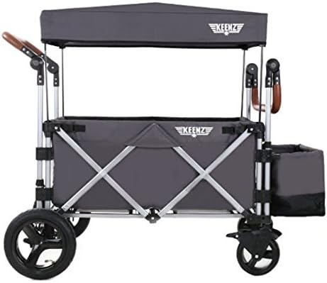 Keenz 7W Multi-Purpose Foldable Utility Wagon, Dark Grey