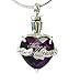 Beautiful Bereavement Cremation Urn Necklace for Ashes Always in My Heart Jewelry with Fill Kit and Velvet Bag