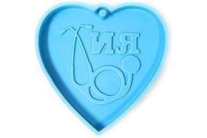 DIY STENCIL Doctor Stethoscope Love Shape Keychain Silicone Mold with Hole for DIY Gum Paste Trinket Luggage Tag Crystal Earrings Pudding Candy Cake Decoration Jelly Shots Pendant Fondant Mold Desserts