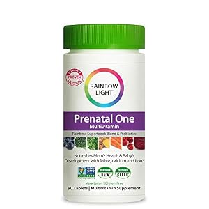 Rainbow Light Prenatal One Multivitamin – High Potency, Clinically Proven Absorption of Vitamin D, B2, B5, Folate…