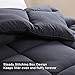 Edilly Luxury Down Alternative Quilted Queen Comforter-Stand Alone Comforter for Queen Size Bed,Year Round Duvet Insert with 4 Corner Tabs,88''x 88''Darkgrey