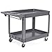 Goplus Plastic Service Cart Utility Storage Cart for All Purpose 550 LBS Capacity (2 Shelves 46