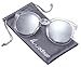 WODISON Womens UV400 Protected Classic Mirrored Lens Clear Frame Sunglasses Silver Lens