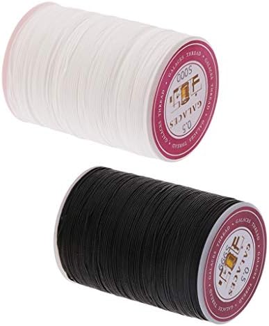 ワックスコード 蝋引き糸 ロウ引き糸 ワックススレッド 黒 白 裁縫道具 縫製 用品 2ピース入り B012jhfx9o 5円