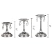 Amalfi Décor Victoria 3-Piece Antique Silver Pillar Candle Holder Set, Crystal-Draped Metal Candlestick Accent Stand