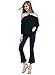 WLLW Women Chiffon Off Shoulder Long Sleeve Halter Neck Shirt Blouse Tops,Black,US M