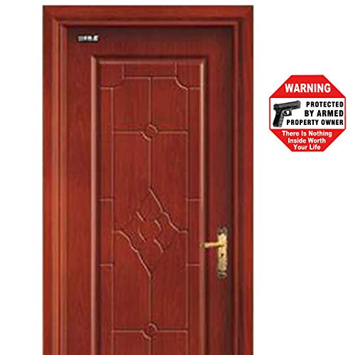 YTFGGY Warning Signs-10 Pack Gun There is Nothing Here Worth Your Life-Protected by Armed Property Owner Sign Indoor & Outdoor Use, Home & Business Security-UV Proof&Waterproof - Thumbnail 3