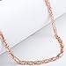 Trendsmax 4.5mm Womens Ladies Chain Snail Link Rose Gold Plated Necklace 18-36inch