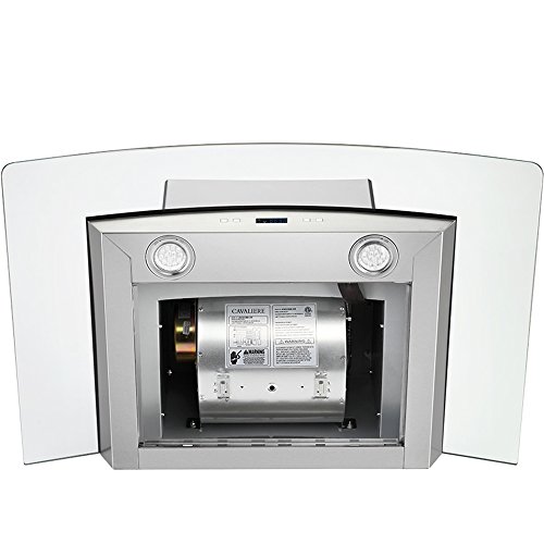 CAVALIERE 30" Wall Mounted Stainless Steel/Glass Kitchen Range Hood 900 CFM SV218D-30