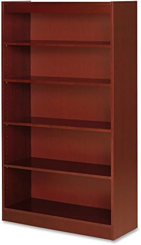 Lorell 89053 5 Shelf Panel Bookcase, 36-Inch X12-Inch X60-Inch , Cherry