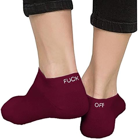 Mens Ankle Socks Funny Running Low Cut Wool Cotton Athletic Crew Socks (Wine)