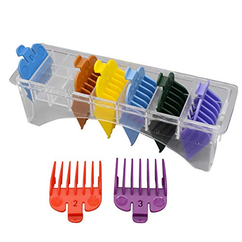 ZEROKIWI Professional Hair Clipper Guide Combs #3170-400, 8 Colors 8 Lengths Cutting Guards 1/8-1\