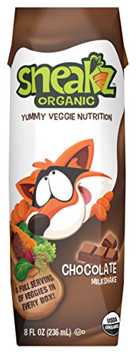 Sneakz Organic Milkshake, Chocolate, 8 Ounce (Pack of 12)