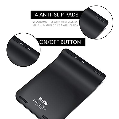Wireless Numeric Keypad,Portable Slim Mini 2.4GHz 22-Key with Rechargeable Numerical keypad,USB Receiver for PC,Laptop,Desktop, Surface Pro, Notebook- Black - Thumbnail 4