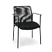 OFM ESS-8010 Essentials Collection Mesh Back Upholstered Side Chair with Arms, Black primary
