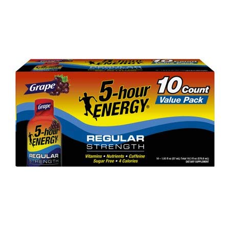 5-HOUR ENERGY GRAPE, 1.93 OZ. (PACK OF 10)