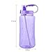GTI 64 oz Water Bottle with Straw, Half Gallon Wide Mouth Portable Large Plastic Bottle Leak Proof Sports Cup 2L Big Travel Mugs with Scale Strap