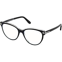 メガネ TOM FORD Tom Ford - FT5667-55028 - 028 (FT5667 B 55028 028) Tom Ford Blue Light Block Cat Eye Ladies Eyeglasses FT5667-B