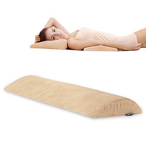 Lumbar Pillow for Support Sleeping Relieve Back Pain,Orthopedic Medical Grade Memory Foam Back Cushion,Support the Lower Back in Bed and Side sleeper Relief Back Sciatica Leg Hip and Joint Pain