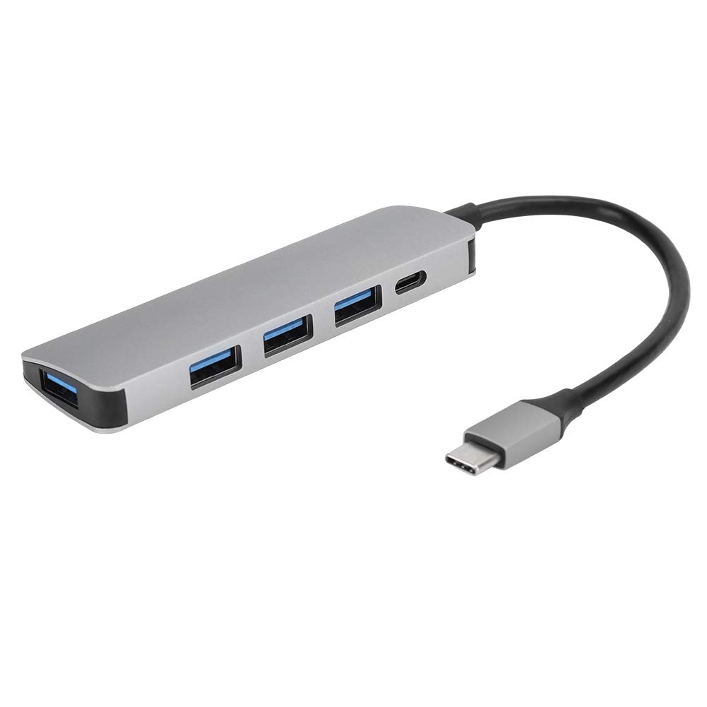 Five in One Type C Docking Station is Designed with USB3.0 5Gbps Transmission Hub 4 Port High Speed Transmission Supports 5V2A Suitable for Mobile Phones, Notebooks, Keyboards, Mice