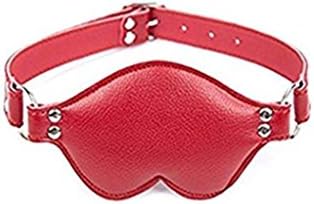 happinesssaleh Women's Faux Leather Accessories Adjustable Lips Shape Design Mouth Gag