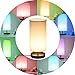 Alexa Smart Wi-Fi Table Lamp, Creative Circular Cloth Art Wood Linen Cloth Desk Lamp, Change Any Color LED Light, Compatible with Alexa Echo, Smartphone