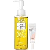 DHC Must Haves, Deep Cleansing Oil Medium, Velvet Skin Coat Mini, Facial Cleansing Oil, Makeup Primer, Fragrance and Colorant Free, Ideal for All Skin Types, 4.1 oz. and 0.18 oz.