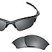 Revant Replacement Lenses for Oakley Half Jacket XLJ sunglasses, UV Protection, Anti-Scratch and Impact Resistant, Polarized Black Chrome Mirrored