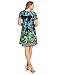 MBJ Womens Print Front and Back Yoke Pleats Dress Top XXXL Green