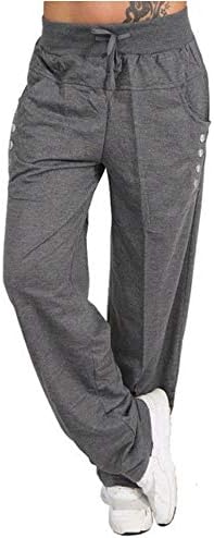 Colmkley Women's Tie Casual Loose Straight Sweatpants Wide Leg Yoga Sport Pants