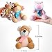 Nush Nush Set of 6 Small Stuffed Animals - Unisex Safari Animal Plush Toys - Premium Quality Stuffed Animals for Kids - Jungle Zoo Keychain Animal for Party Favors Gifts Carnival prizes