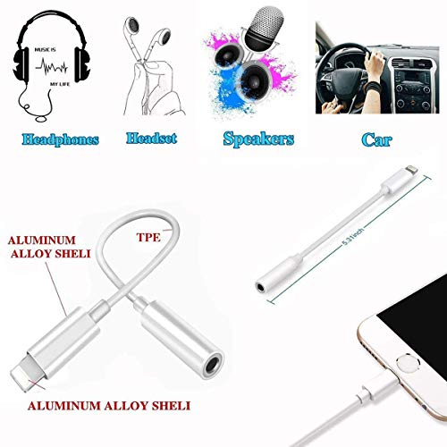image for Ambrrhty Headphone Jack Adapter for iPhone Xs 3.5 mm Headphone Jack Do