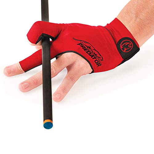 Predator Second Skin Billiard Glove Red: Fits Left Bridge Hand (Large/X-Large)