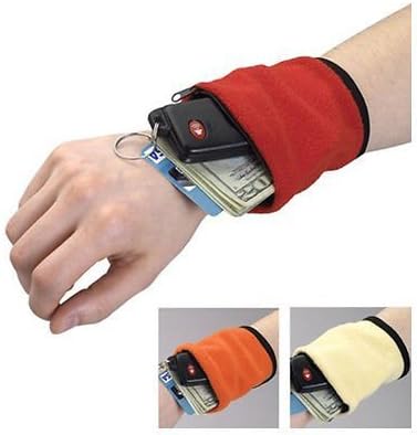 vmore Polyester Travel Running Card Key Holder Pouch Wrist Wallet (Multicolor, 3-inch)-2pieces