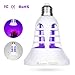 Auledio Bug Zapper LED Grow Light - 2 in 1 Electronic Insect Killer Full Spectrum Light Bulb, 110V E26/E27 Socket Base for Home greenhouse（white）
