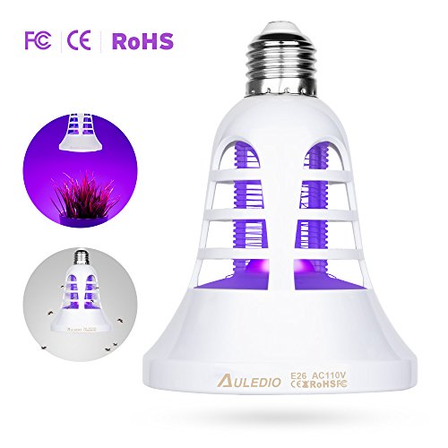 Auledio Bug Zapper LED Grow Light - 2 in 1 Electronic Insect Killer Full Spectrum Light Bulb, 110V E26/E27 Socket Base for Home greenhouse(white) Auledio Bug Zapper LED Grow Light - 2 in 1 Electronic Insect Killer Full Spectrum Light Bulb, 110V E26/E27 Socket Base for Home greenhouse(white)