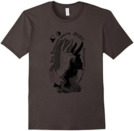 Men's Devil T-Shirt. Lucifer Head Black Magic Satan Tee 2XL Asphalt