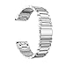 LDFAS Fenix 6S/5S Band, Quick Release Easy Fit 20mm Solid Stainless Steel Metal Bands Compatible for Garmin Fenix 6S/6S Pro/5S/5S Plus/D2 Delta S Smartwatch, Silver