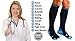 Compression Socks (1 pair) for Women & Men by Wave - Best For Running, Athletic Sports, Crossfit, Flight Travel, Maternity Pregnancy, Nursing (Black & Blue, L-XL)