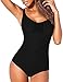 Hilor Women's One Piece Swimsuits Shirred Tummy Control Swimwear Tank Bathing Suits