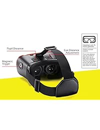 Sytros   audífonos de diadema de realidad virtual con botón magnético disparador para smartphones